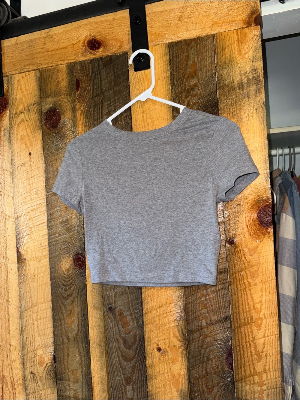 wild fable Gray Crop Tee - Women's Short Sleeve